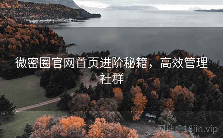 微密圈官网首页进阶秘籍,高效管理社群