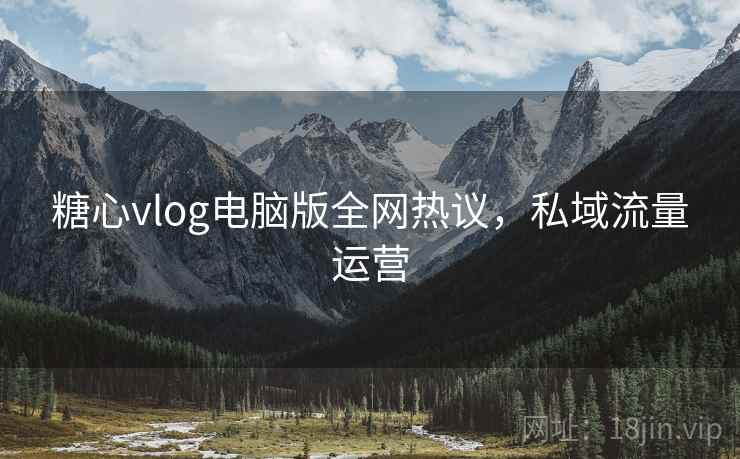 糖心vlog电脑版全网热议，私域流量运营